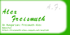 alex freismuth business card